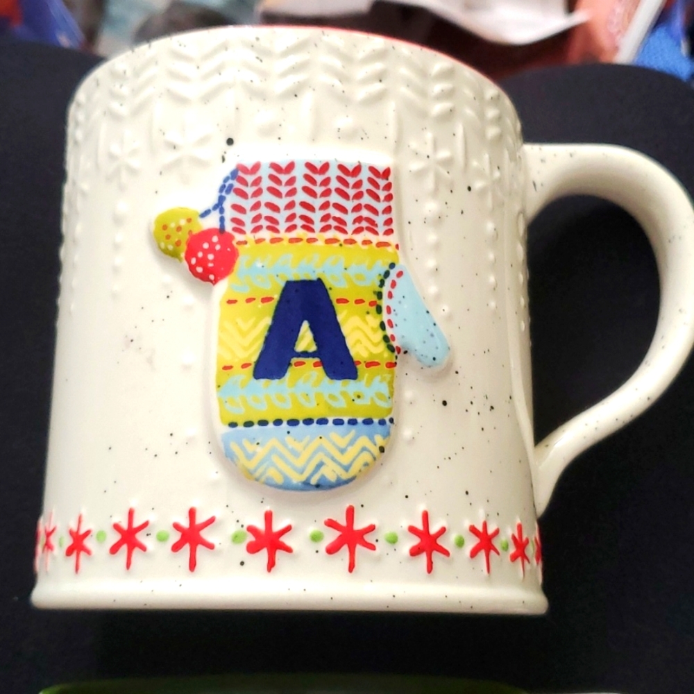 Anthropologie Initial "A" Mitten Mug